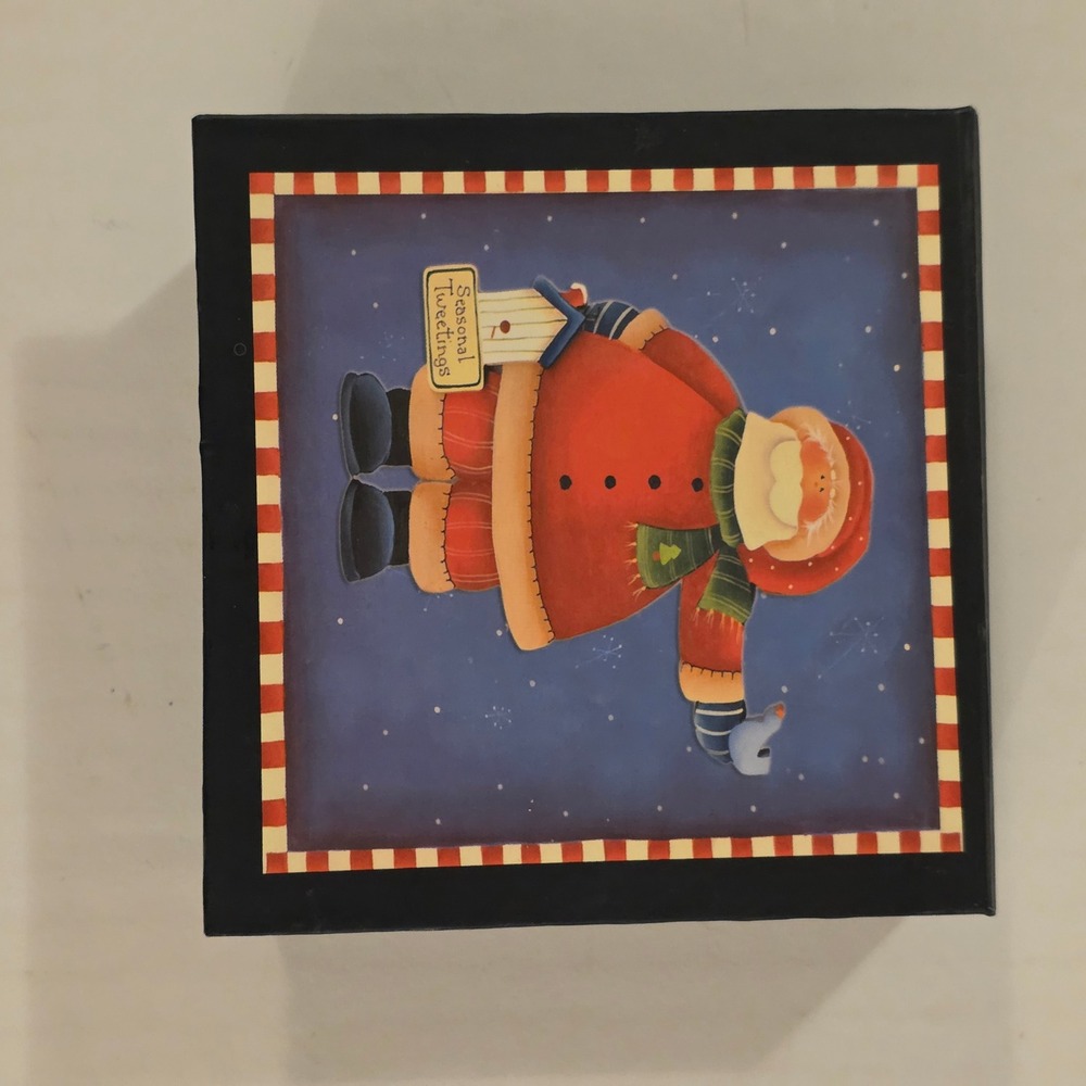 Crazy Mountain Christmas Coasters Set of 6 Seasonal Tweetings Santa Cork Backed